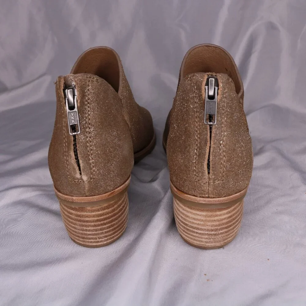 Sofft Glitter Open Toe Ankle Booties Block Heel Size 8 NEW Without Box - Picture 5 of 8